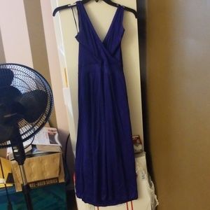 CLOSING FEB 10! Blue halter midi dress